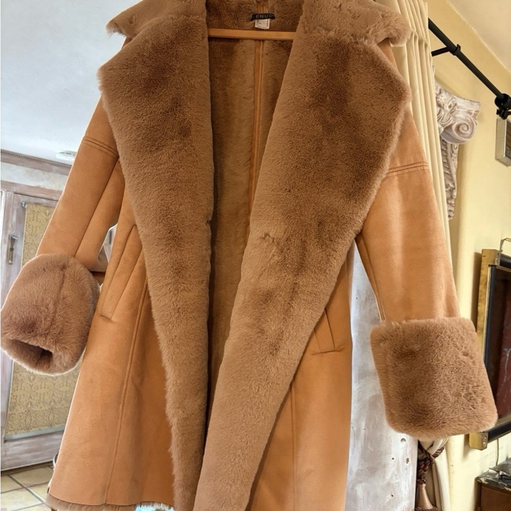 VENUS Plush Tan Teddy Jacket